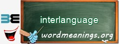 WordMeaning blackboard for interlanguage